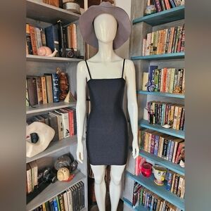 SER.OY.A Retrofete Fitted Black Mini Dress XS